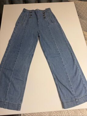 Seventy and Mochi brand high rise jeans wide leg